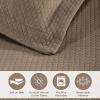 Superior 2 Piece Solitaire Cotton Bedspread Set, Home Bed Decor, Decorative Bed Spread, 1 Pillow Sham, Medium Weight Blanket, Matelasse Coverlet Bedding, Textured Quilted Pattern, Twin, Taupe(Taupe – Z)