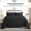 Superior 2 Piece Solitaire Cotton Bedspread Set, Home Bed Decor, Decorative Bed Spread, 1 Pillow Sham, Medium Weight Blanket, Matelasse Coverlet Bedding, Textured Quilted Pattern, Twin, Taupe(Black – Z)