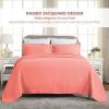 Superior 2 Piece Solitaire Cotton Bedspread Set, Home Bed Decor, Decorative Bed Spread, 1 Pillow Sham, Medium Weight Blanket, Matelasse Coverlet Bedding, Textured Quilted Pattern, Twin, Taupe(Coral – Z)