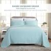 Superior 2 Piece Solitaire Cotton Bedspread Set, Home Bed Decor, Decorative Bed Spread, 1 Pillow Sham, Medium Weight Blanket, Matelasse Coverlet Bedding, Textured Quilted Pattern, Twin, Taupe(Aqua – Z)