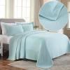 Superior 2 Piece Solitaire Cotton Bedspread Set, Home Bed Decor, Decorative Bed Spread, 1 Pillow Sham, Medium Weight Blanket, Matelasse Coverlet Bedding, Textured Quilted Pattern, Twin, Taupe(Aqua – Z)