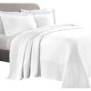 Superior 2 Piece Solitaire Cotton Bedspread Set, Home Bed Decor, Decorative Bed Spread, 1 Pillow Sham, Medium Weight Blanket, Matelasse Coverlet Bedding, Textured Quilted Pattern, Twin, Taupe(White – Z)