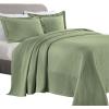 Superior 2 Piece Solitaire Cotton Bedspread Set, Home Bed Decor, Decorative Bed Spread, 1 Pillow Sham, Medium Weight Blanket, Matelasse Coverlet Bedding, Textured Quilted Pattern, Twin, Taupe(Sage – Z)