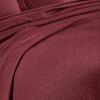 Superior 3 Piece Basketweave Cotton Bedspread Set, Home Bed Decor, Decorative Bed Spread, 2 Pillow Shams, Medium Weight Blanket, Matelasse Coverlet Bedding, Geometric Lattice Pattern, Queen, Garnet