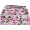 Superior 300 Thread Count 3 Piece Cotton Single Ply Deep Pocket Solid Sheet Set, Twin X-Large, Coral(Floral Cream)