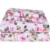 Superior 300 Thread Count 3 Piece Cotton Single Ply Deep Pocket Solid Sheet Set, Twin X-Large, Coral(Floral White)