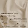 Superior 300 Thread Count 3 Piece Cotton Single Ply Deep Pocket Solid Sheet Set, Twin X-Large, Coral(Ivory)