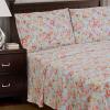 Superior 300 Thread Count 3 Piece Cotton Single Ply Deep Pocket Solid Sheet Set, Twin X-Large, Coral(Light Blue)