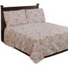 Superior 300 Thread Count 3 Piece Cotton Single Ply Deep Pocket Solid Sheet Set, Twin X-Large, Coral(Light Blue)