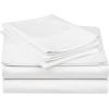 Superior 300 Thread Count 3 Piece Cotton Single Ply Deep Pocket Solid Sheet Set, Twin X-Large, Coral(White)