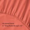 Superior 300 Thread Count 4 Piece Cotton Single Ply Deep Pocket Solid Sheet Set, Queen, Coral(Coral)