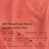 Superior 300 Thread Count 4 Piece Cotton Single Ply Deep Pocket Solid Sheet Set, Queen, Coral(Coral)