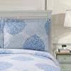 Superior 300 Thread Count Cotton Print Duvet Cover Set Reversible Full/Queen, Maywood Blue(Crawford)
