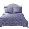 Superior 300 Thread Count Cotton Print Duvet Cover Set Reversible Full/Queen, Maywood Blue(Maywood Blue)