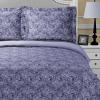 Superior 300 Thread Count Cotton Print Duvet Cover Set Reversible Full/Queen, Maywood Blue(Maywood Blue)