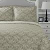 Superior 300 Thread Count Cotton Print Duvet Cover Set Reversible Full/Queen, Maywood Blue(Maywood Grey)