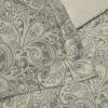 Superior 300 Thread Count Cotton Print Duvet Cover Set Reversible Full/Queen, Maywood Blue(Maywood Grey)