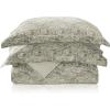 Superior 300 Thread Count Cotton Print Duvet Cover Set Reversible Full/Queen, Maywood Blue(Maywood Grey)