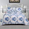 Superior 300 Thread Count Cotton Print Duvet Cover Set Reversible Full/Queen, Maywood Blue(Mountlake)