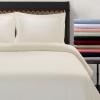 Superior 300 Thread Count Cotton Sheets, Modern Solid, Deep Pocket Bed Sheets, Lightweight, 4 Piece Bed Sheet Set, Includes; One Flat, One Fitted and Two Pillowcases, Queen, Navy Blue(Ivory)