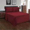 Superior 300 Thread Count Cotton Sheets, Modern Solid, Deep Pocket Bed Sheets, Lightweight, 4 Piece Bed Sheet Set, Includes; One Flat, One Fitted and Two Pillowcases, Queen, Navy Blue(Coral)