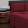 Superior 300 Thread Count Cotton Sheets, Modern Solid, Deep Pocket Bed Sheets, Lightweight, 4 Piece Bed Sheet Set, Includes; One Flat, One Fitted and Two Pillowcases, Queen, Navy Blue(Burgundy)