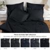 Superior 300 Thread Count Duvet Cover Set, 100% Modal from Beech, Solid, King/California King, White(Black)