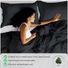 Superior 300 Thread Count Duvet Cover Set, 100% Modal from Beech, Solid, King/California King, White(Black)