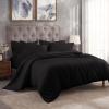 Superior 300 Thread Count Duvet Cover Set, 100% Modal from Beech, Solid, King/California King, White(Black)