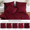 Superior 300 Thread Count Duvet Cover Set, 100% Modal from Beech, Solid, King/California King, White(Burgundy)