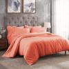 Superior 300 Thread Count Duvet Cover Set, 100% Modal from Beech, Solid, King/California King, White(Coral)
