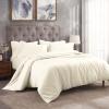 Superior 300 Thread Count Duvet Cover Set, 100% Modal from Beech, Solid, King/California King, White(Ivory)