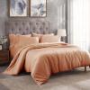 Superior 300-Thread Duvet Cover Set, Premium Long-Staple Cotton, Twin, Black(Beige)