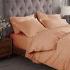 Superior 300-Thread Duvet Cover Set, Premium Long-Staple Cotton, Twin, Black(Beige)