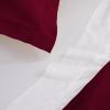 Superior 300-Thread Duvet Cover Set, Premium Long-Staple Cotton, Twin, Black(Burgundy)