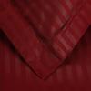 Superior 300-Thread Duvet Cover Set, Premium Long-Staple Cotton, Twin, Black(Burgundy Stripe)