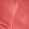 Superior 300-Thread Duvet Cover Set, Premium Long-Staple Cotton, Twin, Black(Coral)