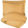 Superior 300-Thread Duvet Cover Set, Premium Long-Staple Cotton, Twin, Black(Gold Stripe)