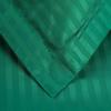 Superior 300-Thread Duvet Cover Set, Premium Long-Staple Cotton, Twin, Black(Hunter Green Stripe)