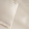 Superior 300-Thread Duvet Cover Set, Premium Long-Staple Cotton, Twin, Black(Ivory)