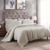 Superior 300-Thread Duvet Cover Set, Premium Long-Staple Cotton, Twin, Black(Light Grey)