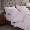 Superior 300-Thread Duvet Cover Set, Premium Long-Staple Cotton, Twin, Black(Lilac)