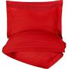 Superior 300-Thread Duvet Cover Set, Premium Long-Staple Cotton, Twin, Black(Red Stripe)