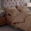 Superior 300-Thread Duvet Cover Set, Premium Long-Staple Cotton, Twin, Black(Taupe)