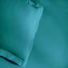 Superior 300-Thread Duvet Cover Set, Premium Long-Staple Cotton, Twin, Black(Teal)