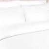 Superior 300-Thread Duvet Cover Set, Premium Long-Staple Cotton, Twin, Black(White Stripe)