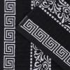 Superior 6-Piece Cotton Towel Set, Decorative Greek Pattern, Home Essentials, Absorbent Towels, Bathroom Decor, Spa, Resort, Includes 2 Hand, 2 Face and 2 Bath Towels, Athens Collection, Grey(Black-white)