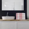 Superior 6-Piece Cotton Towel Set, Decorative Greek Pattern, Home Essentials, Absorbent Towels, Bathroom Decor, Spa, Resort, Includes 2 Hand, 2 Face and 2 Bath Towels, Athens Collection, Grey(Ivory-coral)