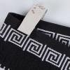 Superior 6-Piece Cotton Towel Set, Decorative Greek Pattern, Home Essentials, Absorbent Towels, Bathroom Decor, Spa, Resort, Includes 2 Hand, 2 Face and 2 Bath Towels, Athens Collection, Grey(Black-white)