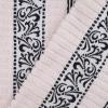Superior 6-Piece Cotton Towel Set, Decorative Greek Pattern, Home Essentials, Absorbent Towels, Bathroom Decor, Spa, Resort, Includes 2 Hand, 2 Face and 2 Bath Towels, Athens Collection, Grey(Ivory-black)